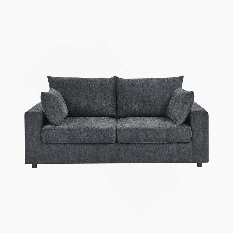 Modern 78-Inch Upholstered Sofa With Deep Cushions And Removable Pillows For Ultimate Comfort And Versatile Styling.