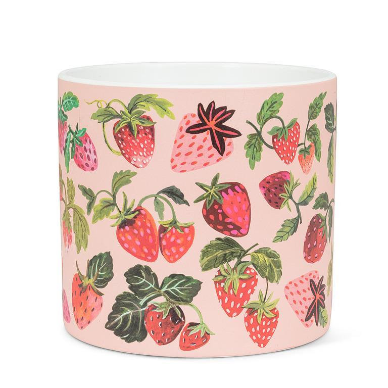 Large Strawberry Patch Planter, 6" H x 6.5" W x 6.5" D