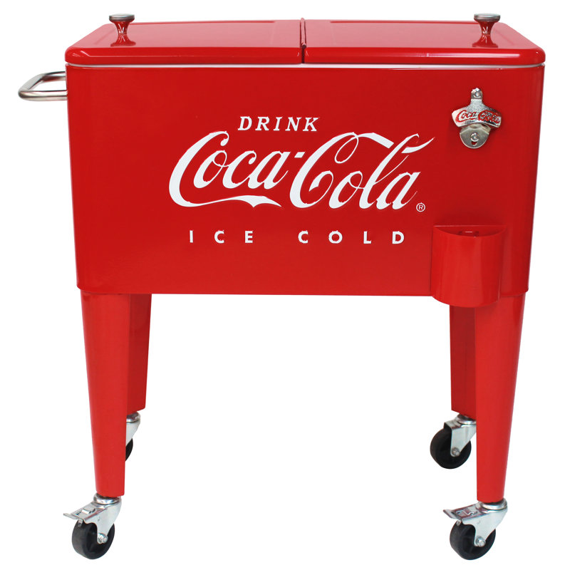 Coca-Cola Leigh Country 60 Quarts Ice Chest with wheels in Red