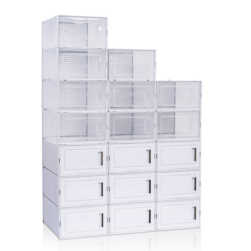18 Pair Stackable Shoe Storage Box
