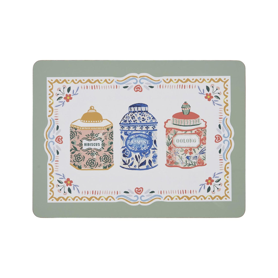 Ulster Weavers Unisex Multicolor 'Tea Tins' Food & Drink Printed Mdf Placemat (4 Pack) - Image 3