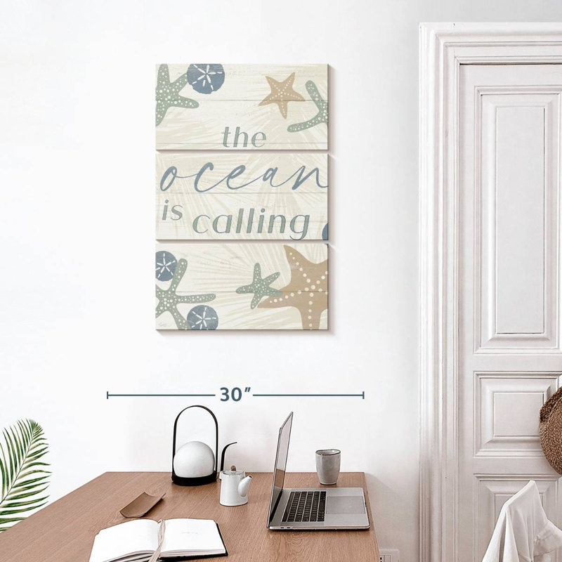 Panneau mural Kema The Ocean Is Calling, H 32 po x l 20 po