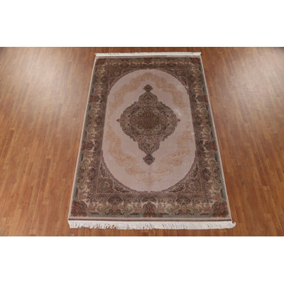 Traditional Silk Turkish Area Rug 7x10