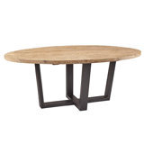 Oval Pine Wood Dining Table