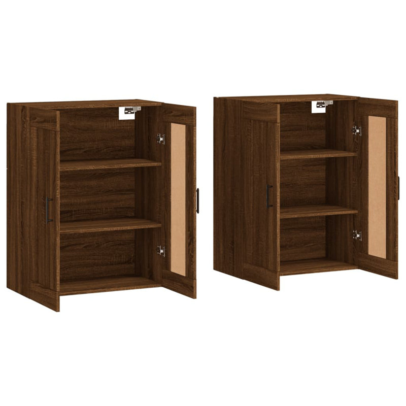 vidaXL Wall Mounted Cabinets Storage Cabinet Cupboard Engineered Wood, Brown/Oak