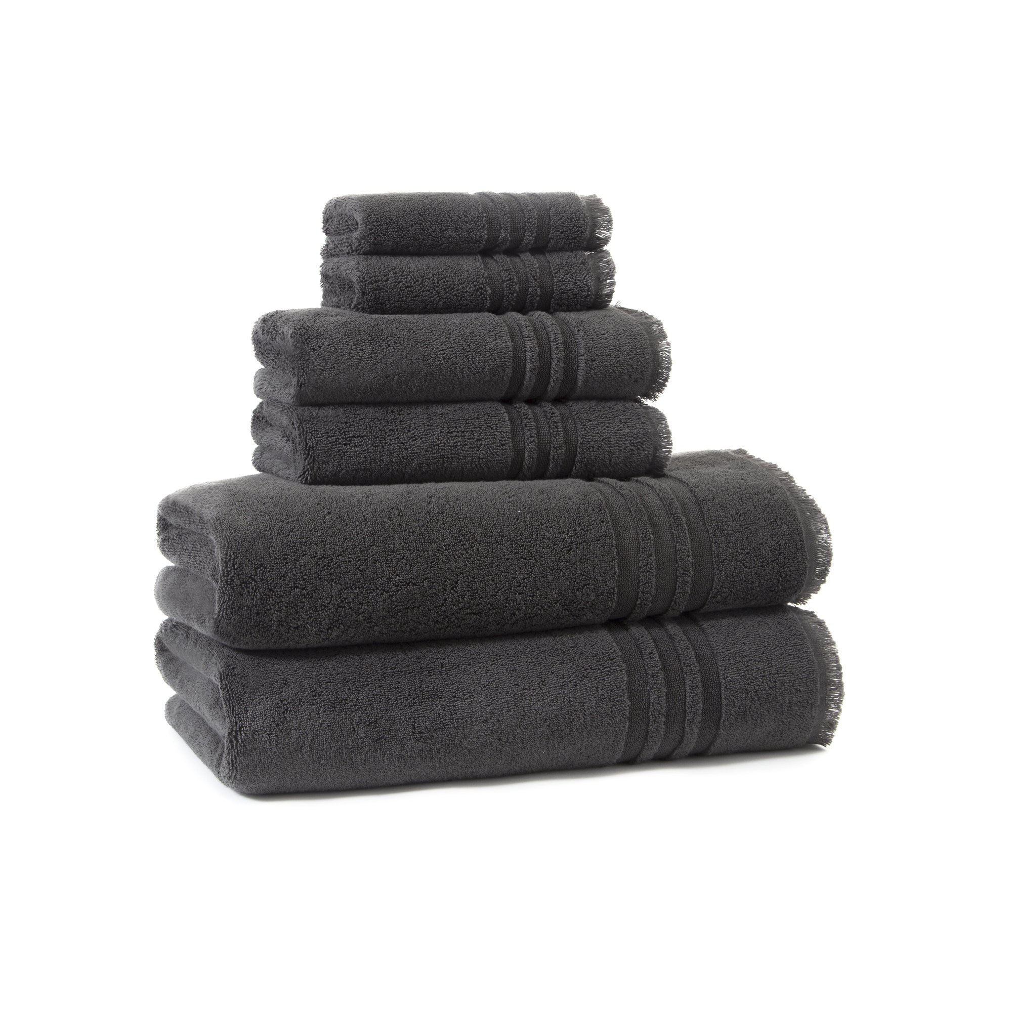 Shasta Turkish Cotton Hand Towel, Coal