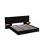 Très grand lit plateforme tapissier hydraulique en velours avec 2 tablettes, 2 lampes de lecture et un port USB-1994586085