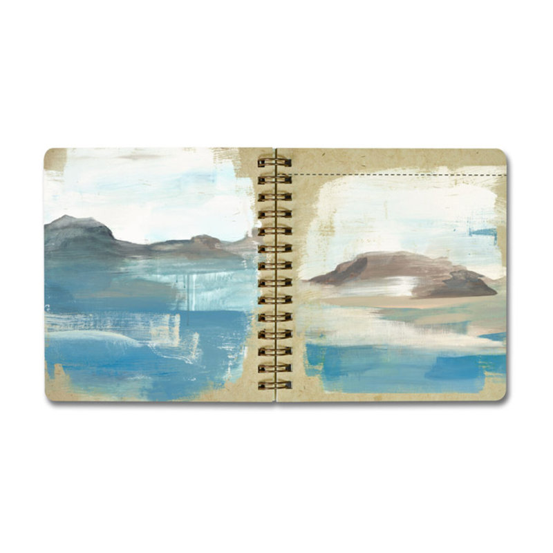 Sketchbook Landscape 6 Print by THE Studio, Black Single Picture Framed