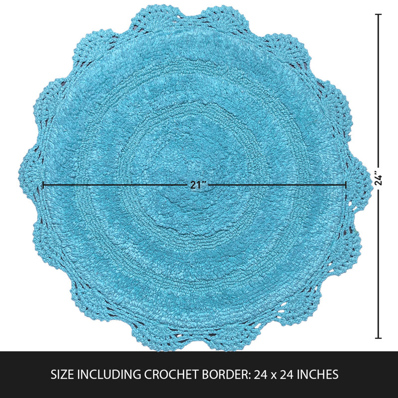 Casanova Non-Slip, Aqua Blue, 24" L x 24" W