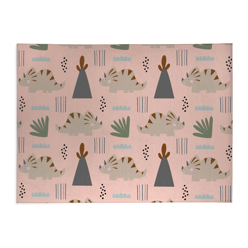Tricera Watch  Kids Play Mat, Rectangle 3' x 5'