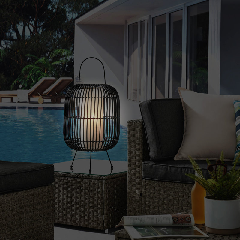 Charisse 26'' Battery Powered Integrated LED, Black