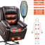 Fauteuil de massage inclinable électrique en similicuir