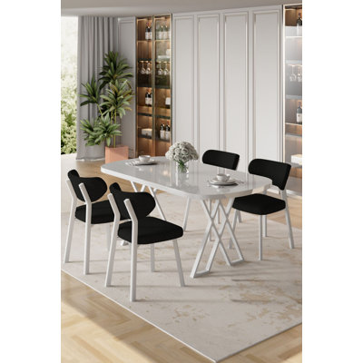Dining Table & Chairs Set (5 Pieces)