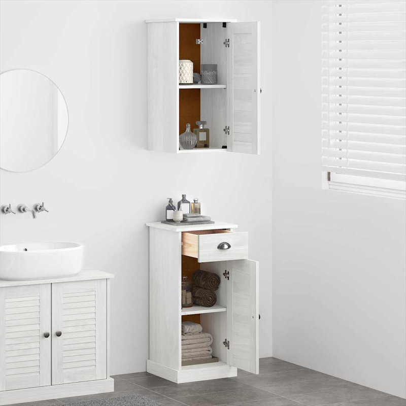 Bathroom Furniture Set With Drawer 2 Pcs, White