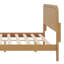 Base de lit en bois, lit plateforme avec tête et pied de lit, support en lattes de bois-132851886-132851888