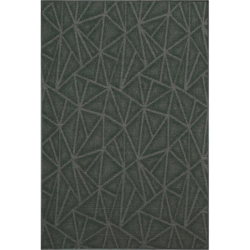 Ensemble de tapis intérieur / extérieur en nylon touffeté à la machine Gjon, Rectangle 2 pi x 3 pi