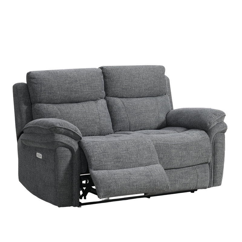 Coombs 2 Seater Electric Reclining Loveseat, Dark Grey