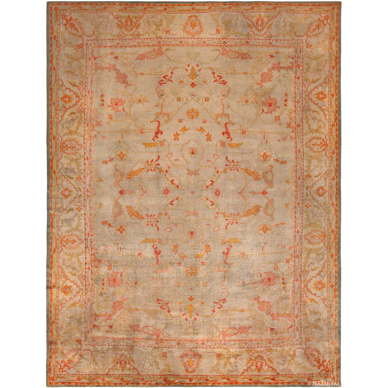 Beautiful Large Antique Decorative Turkish Oushak Rug