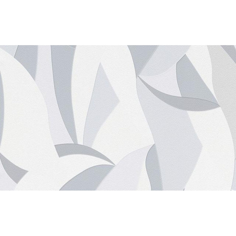 Papier peint texturé, Gris / gris clair / blanc