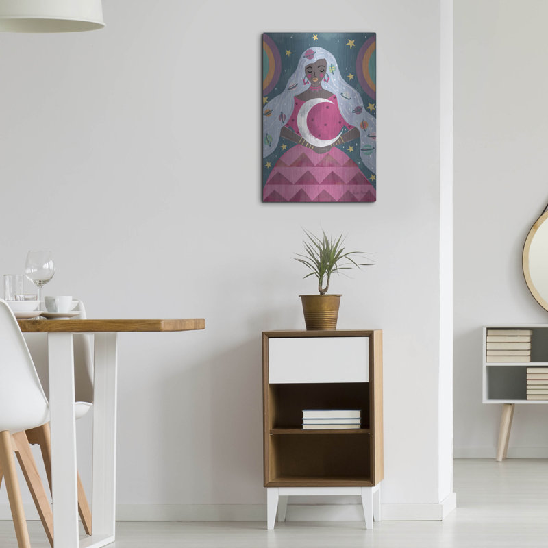  «Mystical Woman 2» par Farida Zaman, art mural en métal, 16 po x 24 po, H 24 po x l 16 po