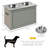 Large Dog Elevated Feeding Framework With 2 Stainless Steel Bowls, Grey - Improves Posture And Mobility, Easy To Transport, Has Storage Space For Pets Pet Structure Removable Minimizes Spine Strain,