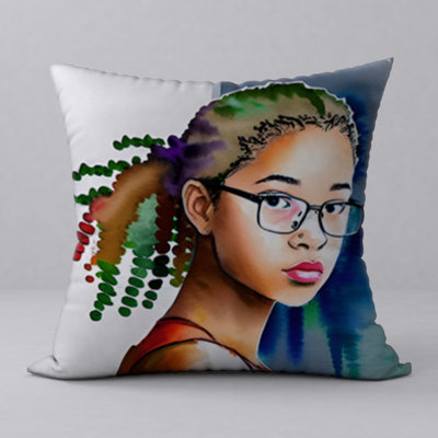 Oreiller New ManosMorenas, caractère et motifs vibrants / taille 18 po x 18 po