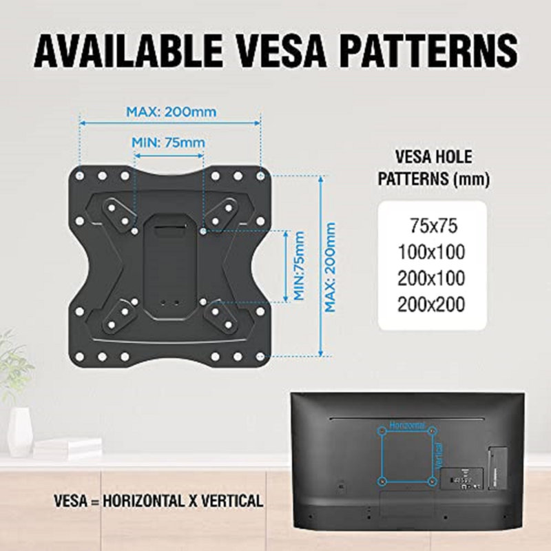 ELG Versatile Full Motion TV Wall Mount with VESA 200x200mm Tilt and Swivel for 15 to 58 inch TVs