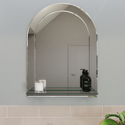 Garbani Arch Wall Mirror with Shelves
