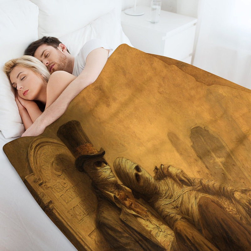 Jeté en flanelle Mummies Resting, 30 po x 40 po