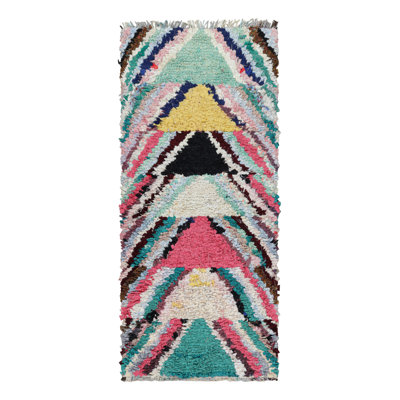 One-of-a-Kind 2'8"x5'11" 1950s Wool Area Rug
