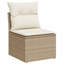 Ensemble de canapé de jardin Vidaxl beige, blanc crème