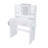 LED Mirror Vanity Dressing Table With Adjustable Lights, Large Drawers, Hair Dryer Stand, And Non-Woven Storage Bag For Makeup And Organization