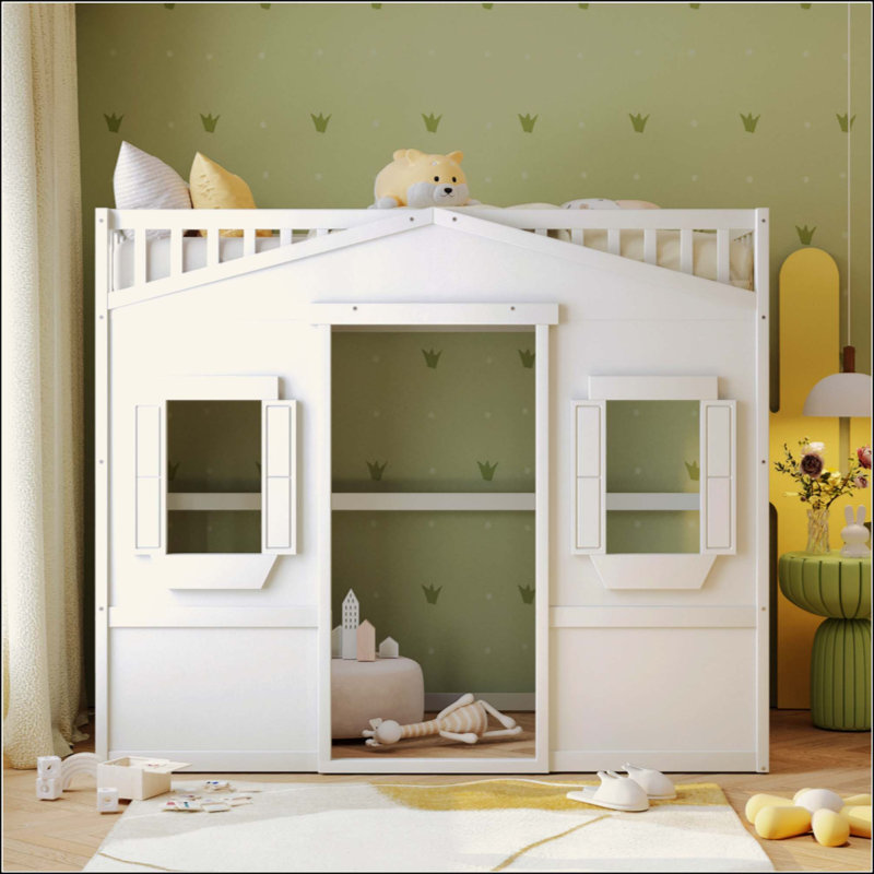 Lit mezzanine avec échelle House, Twin, White