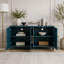 Grande armoire de rangement de 63 pouces avec portes à fleurs sculptées et poignée en métal-728798203