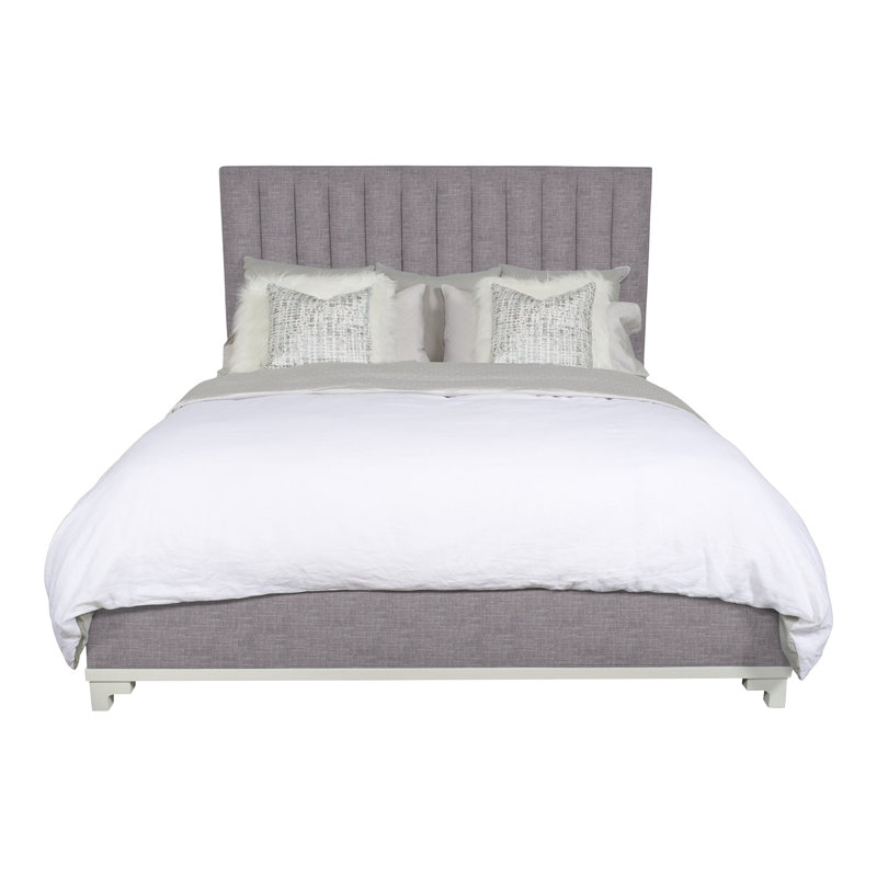 Jemma King Upholstered Panel Headboard, Nomad Slate Crypton® Chenille