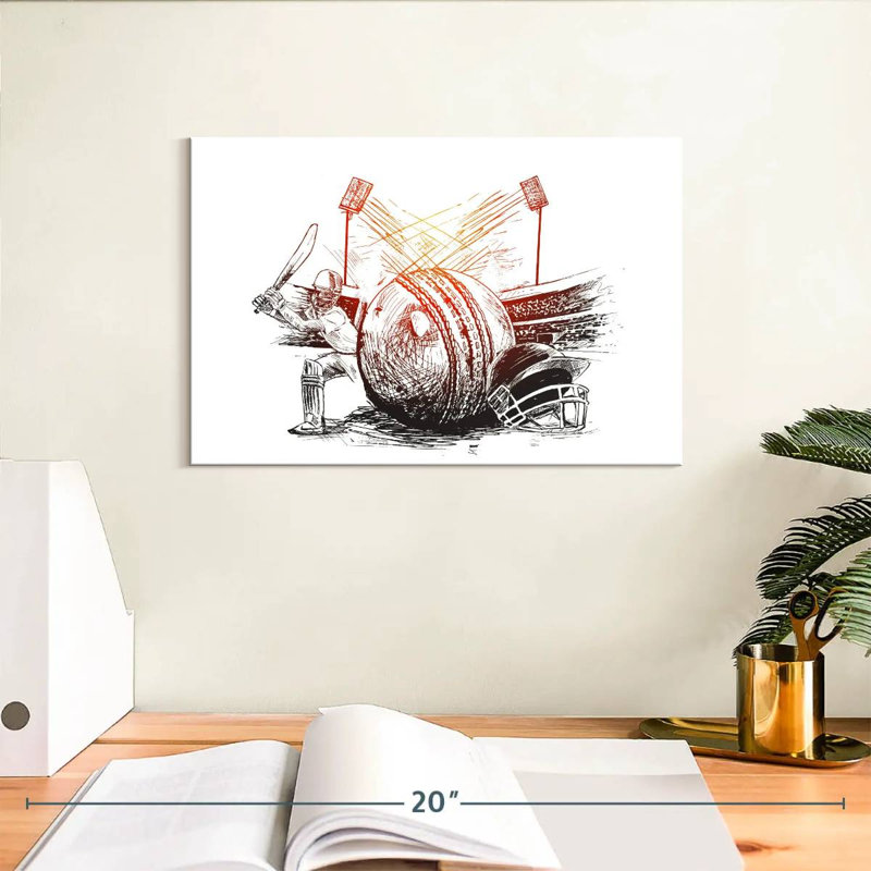 «Sirci Cricket Game Abstract», H 8 po x l 12 po