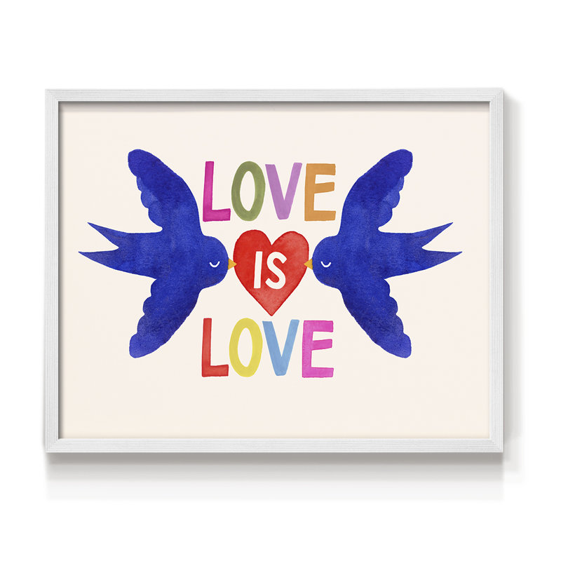 «Love Loudly», reproduction encadrée A