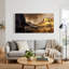 Art abstrait sur toile, canyon noir et doré-1698532767
