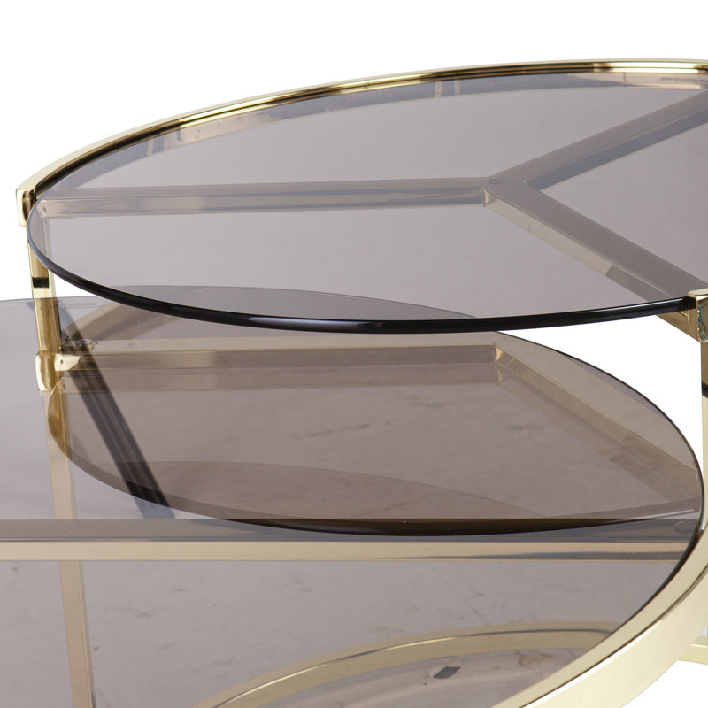 Abrial Glass Top Nesting Coffee Table