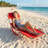 Ostrich The Original Chaise Lounge, Facedown Beach Pool Tanning Chair, Red-922589169