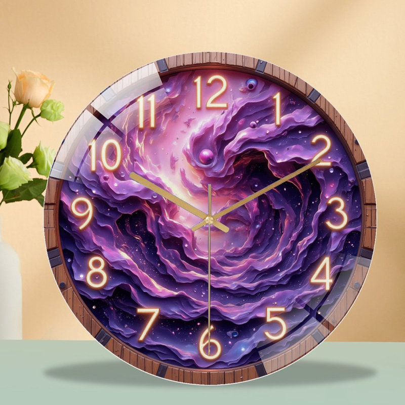 Horloge murale en verre 12 po