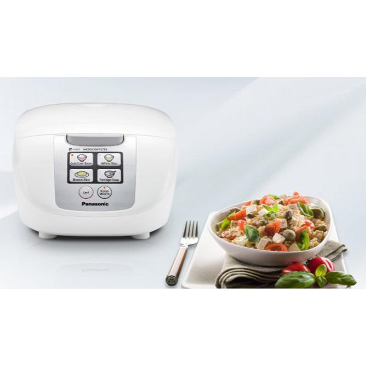 Panasonic SR-DF101 5-Cup Rice Cooker, White/ Silver