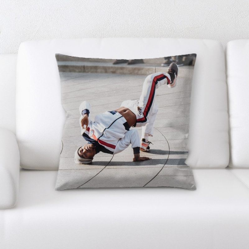 Street Life Microsuede Reversible Throw Pillow