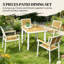 Ensemble de mobilier de salle à manger d'extérieur, table de patio 5 pièces et chaises