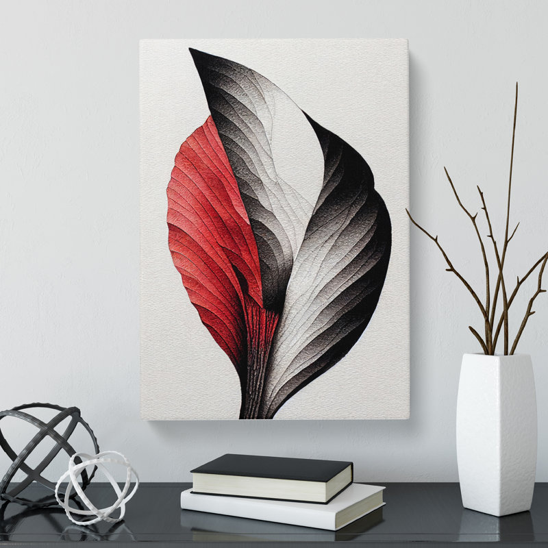 Clingmans Stippling Leaf - Wrapped Canvas, 50cm H x 35cm W