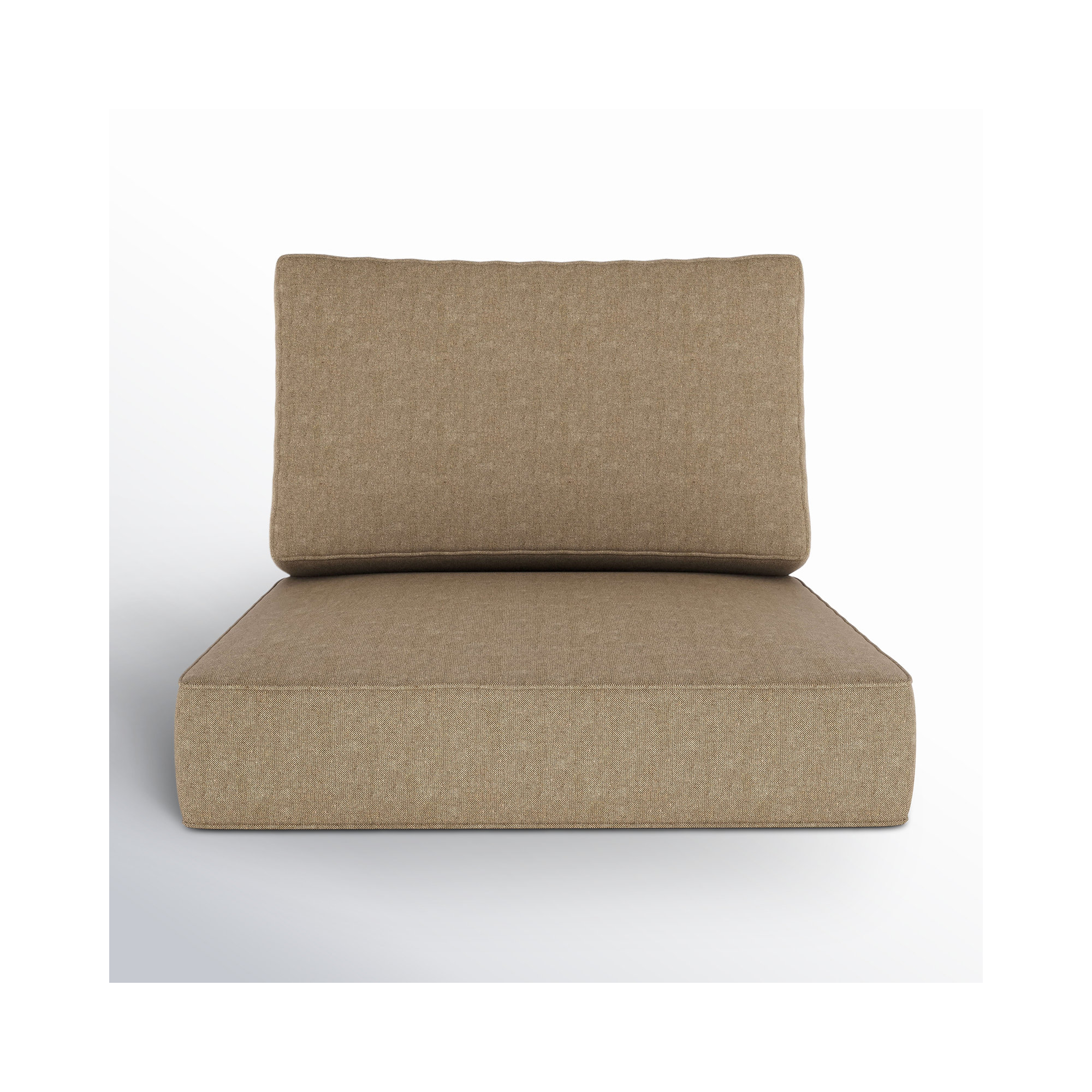 Lani Outdoor Sunbrella Seat/Back Cushion, Spectrum Mushroom Sunbrella® Plainweave