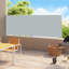 VidaXL 196.85cm W x 0cm D Fabric Grey Cover Motorised Retractable Side Awning