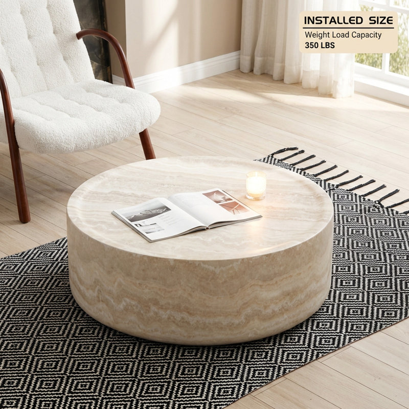 Table basse ronde et moderne