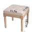 Petit banc rembourré, repose-pieds carré rembourré rustique avec mousse à mémoire de forme confortable et pieds en bois d'hévéa robustes pour une utilisation polyvalente dans n'importe quelle pièce