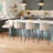 Swivel Bar Stools Set Of 2, Counter Height Bar Stools With Back & Metal Legs-Linen-1857470798